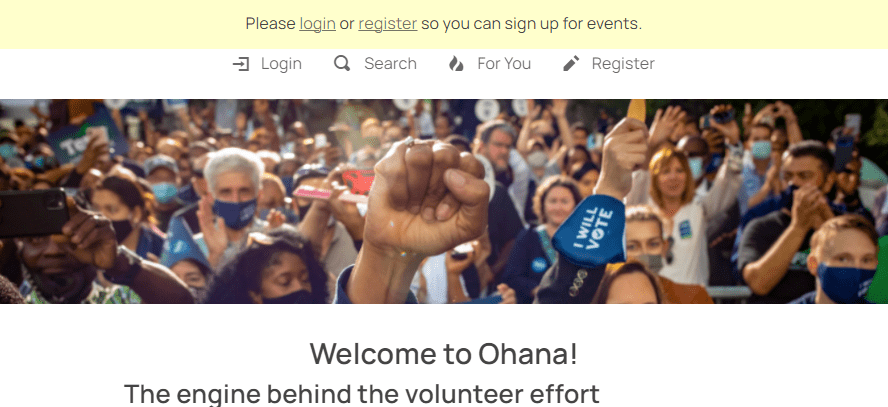 Ohana sign up